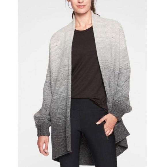 Athleta grey ombré wool cashmere knit open cardigan - Picture 8 of 8